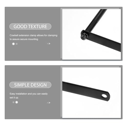 Abrazadera para Soporte de Cowbell para Batería Negra miniatura 7