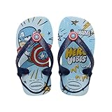 Havaianas Baby Marvel Sandals - Baby Water Shoes with Back Strap - Blue Water, 5 Infant