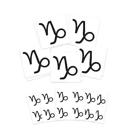 Astrology Temporary Tattoos/Select from Constellations or Zodiac Signs/Choose your Birth Sign (Capricorn Zodiac 15pk)