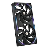 NZXT F280X Ventilateur Performance Cadre Unique - 2x 140mm PWM RGB PC - Flux & pression ma...