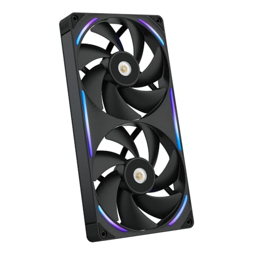 Image of NZXT F280X Performance Single-Frame Fan - 2X 140mm PWM RGB PC Case Fans - Max Airflow & Static Pressure - Low Noise - LCP Frame & Blades - Magnetic Fluid Dynamic Bearing - 30mm Thick - Black