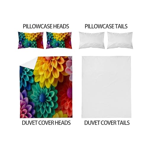 Imprimé 3D housse de couette 220x240 anti-plis pour un lit impeccable sans repassage - 4