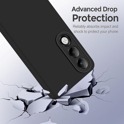 Image of SBMS Silicone Back Cover Case for Oppo K13x 5G | Soft Micro-Fibre Lining Inside | Camera Protection Bump | Shockproof Back Cover Case for Oppo K13x 5G (Black)