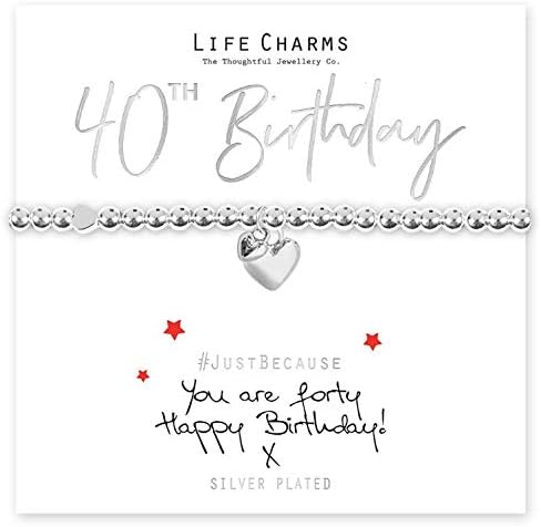 Life Charms Happy 40th Birthday Bracelet