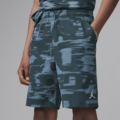 Jordan MJ Flight MVP Big Kids' Printed Woven Shorts (Oxidized Green, 95D231-EI8) Size X-Large2