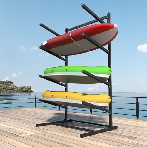 Noliven 4 Layer Kayak Storage Rack, Heavy Duty Kayak Racks for Outdoor Storage, Kayak Storage for...
