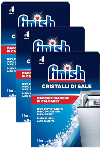 Finish Cristalli di Sale, 1 kg (Confezione da 3)