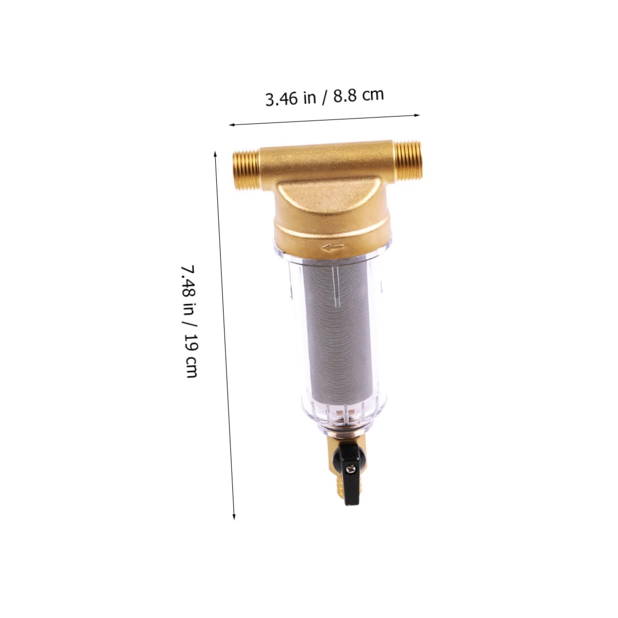 Sosoport Filtro per Acqua Design Traslucido Filtro per Sedimenti Riutilizzabile Depuratore d Acqua per Rubinetto e Rimuove Ruggine