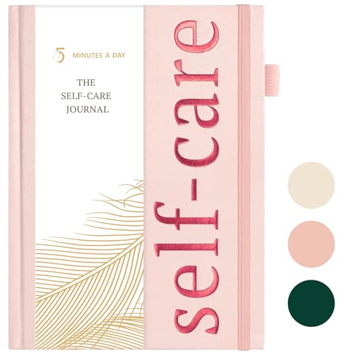 5 MINUTES A DAY Self-Care Journal with Prompts – Daily Reflection Notebook – Mental Health Journal for More Positivity, Anxiety & Guided Journal for Women, ADHD Planner with Mood Tracker, A5 (Pink)