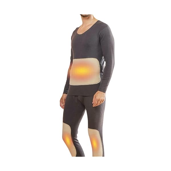 Barkeni Thermounterwäsche Set,Herren und Damen Deutscher Samt,Nahtlose Verschlusswärme Funktionsunterwäsche Set Mit…