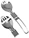Outdoor Saxx® - Cubiertos plegables para camping, tenedor y cuchara en uno, ahorra equipaje, acero inoxidable, ultraligeros
