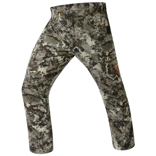 BASSDASH Men’s Lightweight Hunting Pants 4-Way Stretch Breathable Water Resistant for Turkey Early Season Spring Summer