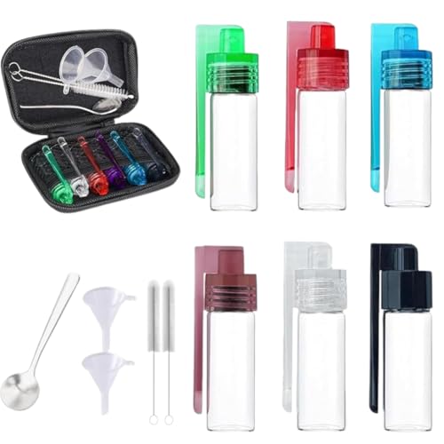 Portable Camping Spice Container Set, 6-Pack Mini Seasoning Bottles, Spice Jar with Spoon Lid