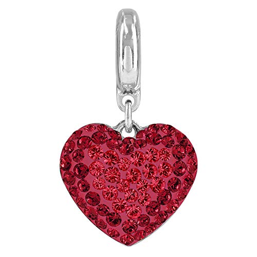 BERLOQUE SWAROVSKI BECHARMED HEART CHARM 14MM LT SIAM 1 PEÇA