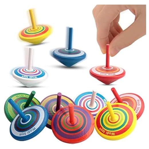 15 Toupies pour Enfants étagères en Bois comme Cadeaux pour Les Fêtes d'anniversaire des Enfants Ou pour Les Invités Petits Cadeaux(Couleur aléatoire)