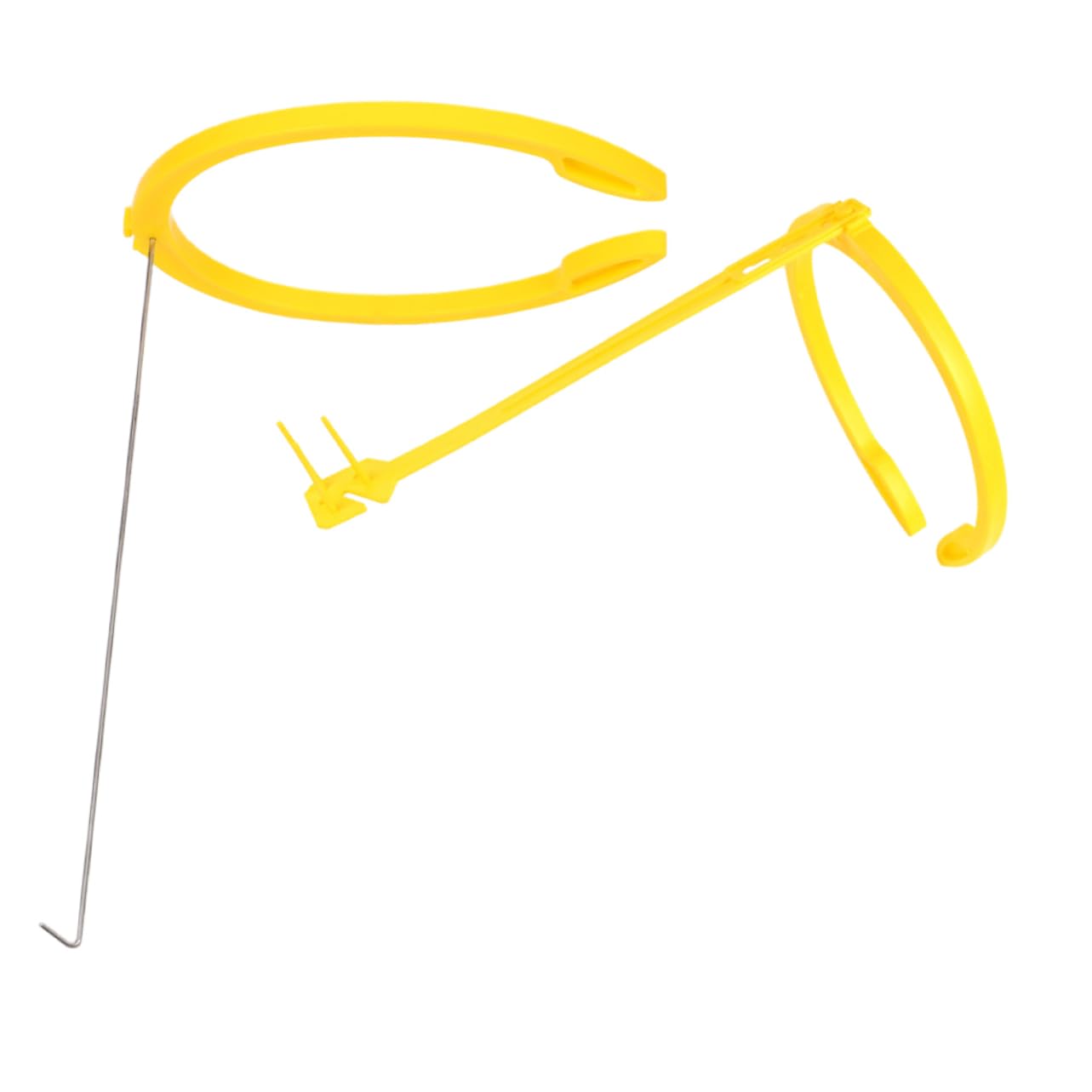 YARNOW Morsetto per Suini in Acciaio Inossidabile e Plastico 2 Pezzi Design Unico Utilizzo Professionale e Pratico per Allevamenti Suini
