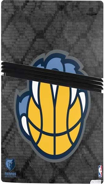 Skinit Decal Gaming Skin Compatible with PS5 Pro Console - Officially Licensed NBA Memphis Grizzlies Dark Rust Design