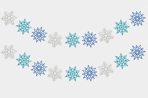 VILIFEVER 2 Pieces Snowflake Garland Banner...
