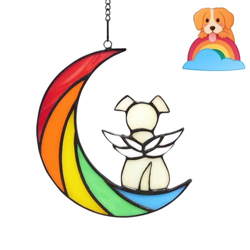 YouthLoxus Gedenkgeschenk für Hunde, Haustier-Verlust-Geschenke, Regenbogenbrücke, Haustier-Verlustgeschenke, Hunde-Gedenktafel, verblasst nicht leicht, nicht aus Glas