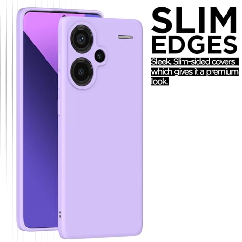 Image of Outlouders Back Cover for Redmi Note 13 Pro Plus 5G | Camera Protection | Durable Soft Matte Silicone Bumper Case (Purple)