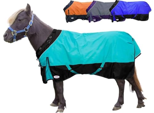 Derby-Originals-Nordic-Tough-1200D-Ripstop-Waterproof-Reflective-Winter-Mini-Horse-and-Pony-Turnout-Blanket-300g-Heavy-Weight-Turquoise-52