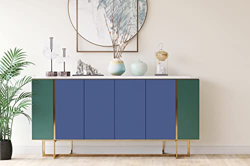Pegatinas para muebles azul de 100x50cm lámina autoadhesiva lavable e impermeable 4