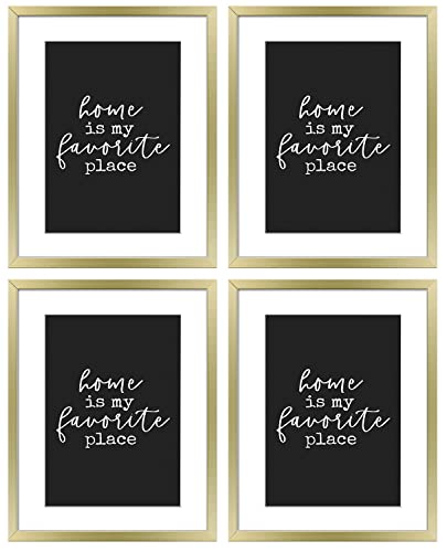 Artbyhannah 4 Pack 16X20 Gold Picture Frames Set Display Photos 12X16 With Mat Or 16X20 Without Mat- For Gallery Wall Kit Or Home Decoration #TOP14