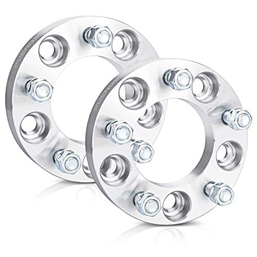 PUENGSI 1inch 5 Lug Wheel Spacer 5x5 to 5x5(127mm) 87.1mm Wheel Adapters & Spacers 1/2" Fit for Jeep Commander Grand Cherokee Wrangler with Thread Pitch