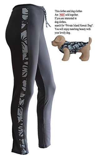 Private Island Women UPF 50+ Long Leggings Swimsuit Pants Beach Bathing Swim Rash Guard Bottom (XXXL, BwP-RGP)