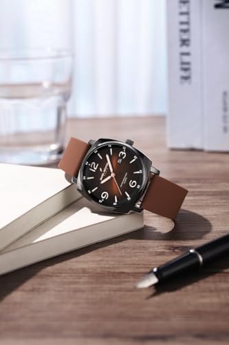 Image of Daniel Hechter Paris Vaneau Collection Analog Watch for Men - Water Resistant Quartz Movement, Date Display with Silicon Strap