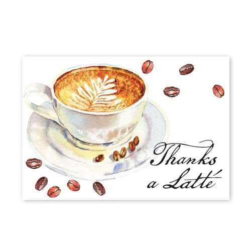 Carte thank a latte avec enveloppes Great Papers pour remerciements café
