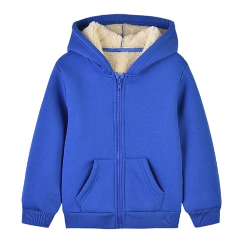Chaqueta de forro polar para niños de invierno cálida con capucha para niños y niñas de felpa engrosada sudadera de manga larga con cremallera para el tiempo libre chaqueta deportiva holgada sudadera