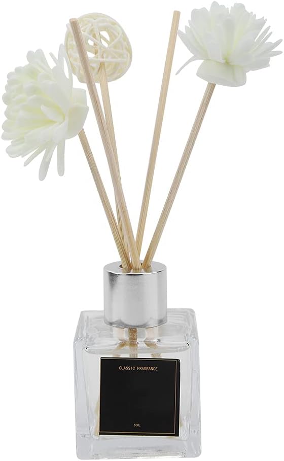Rattan Essential Oil Diffuser Home Odor Eliminator Long Lasting Scent 30ml Capacity Natural Fragrance Reed Diffuser Lily