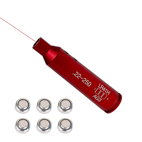 22-250 Red Laser Bore Sight w/ 6 Batteries...