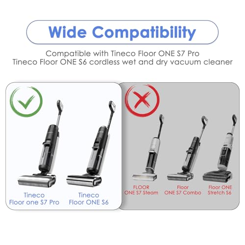 Image of (4 Pieces) Floor ONE S7 Pro HEPA Filters Compatible With Tineco Floor ONE S6 / iFloor 5 Breeze Complete Wet Dry Vacuum Cleaner, Replacement Parts (Note: Not compatible with Floor ONE Stretch S6)