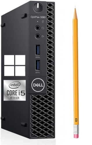 Dell Optiplex 3060 Mini Ordinateur de Bureau, Intel Core i5-8500T, 8 Go de RAM, SSD de 256 Go, WiFi, Bluetooth, sans Clavier ni Souris, Windows 11 Pro (Reconditionné)