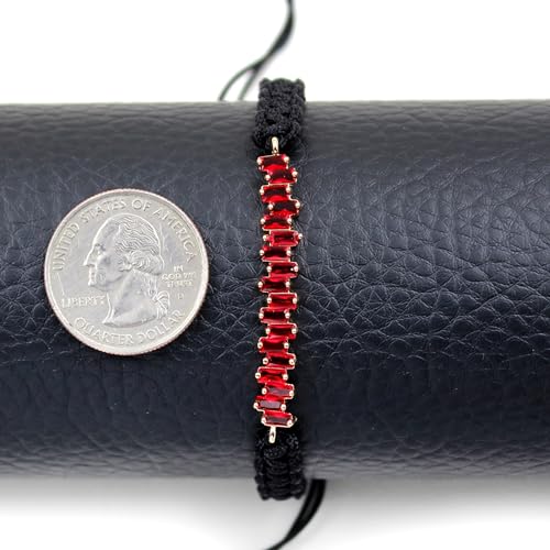 Image of Hand-woven String and Tennis Zircon Bracelet, Stylish Retro Adjustable Bracelet BFF Cubic Zirconia Crystal Women's Love Friendship Jewelry