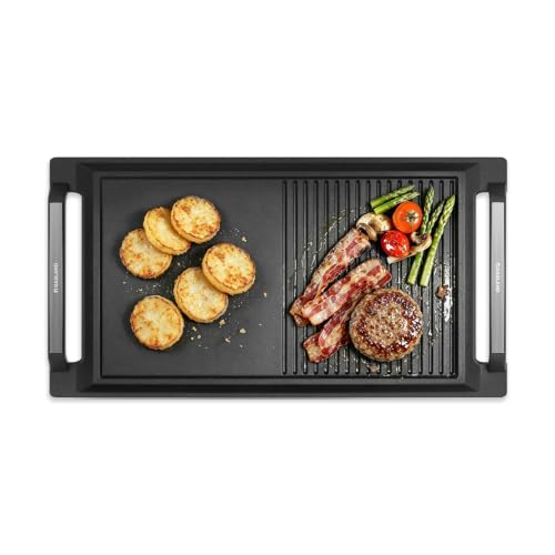 GASLAND 2-in-1 Cast Iron Grill/Griddle Pan with Handles