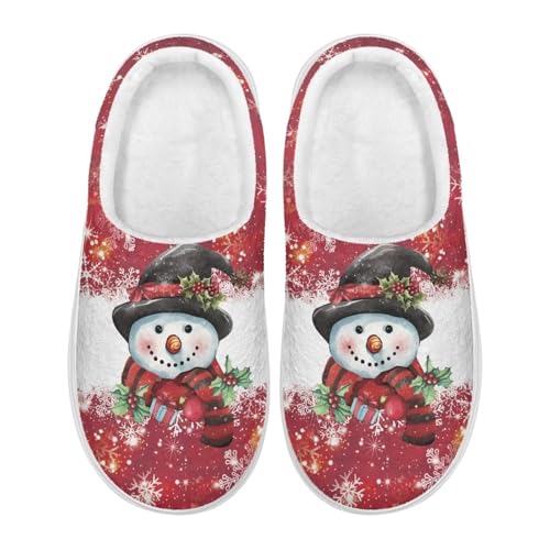 Memory Foam Slippers for Women Men Causal House Shoes Indoor Outdoor Platform Slippers Christmas Theme2