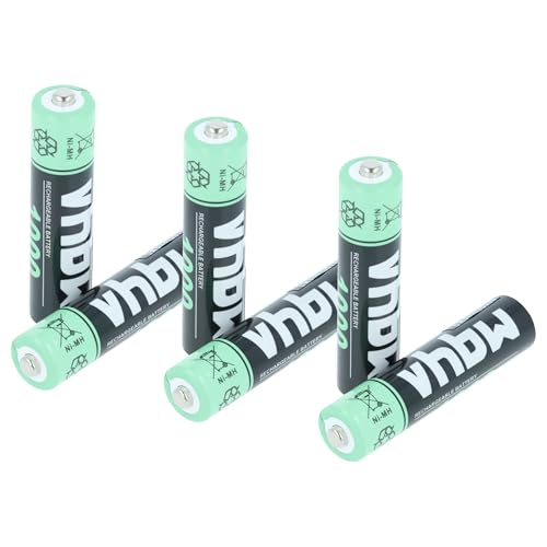 vhbw Batería Recargables AAA, 6 Unidades Compatible con Philips Avent SCD510, SCD526, SCD525, SCD520   Batería Recargable, 1000 mAh, 1,2 V, NiMH