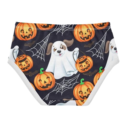Cute Dog Ghost Pumpkin Halloween Toddler Underwear Floral 2t Cotton Panties Little Girl Pattern Underpants Briefs2