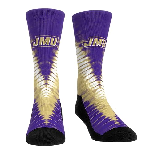 Rock 'Em NCAA James Madison Dukes - V Shape Tie Dye Socks (L-XL)