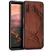 Produktbild kwmobile Holz Schutzhülle für Samsung Galaxy A7 (2018) - Hardcase Hülle mit TPU Bumper Sapeliholz in Wellen Design Dunkelbraun - Handy Case Cover