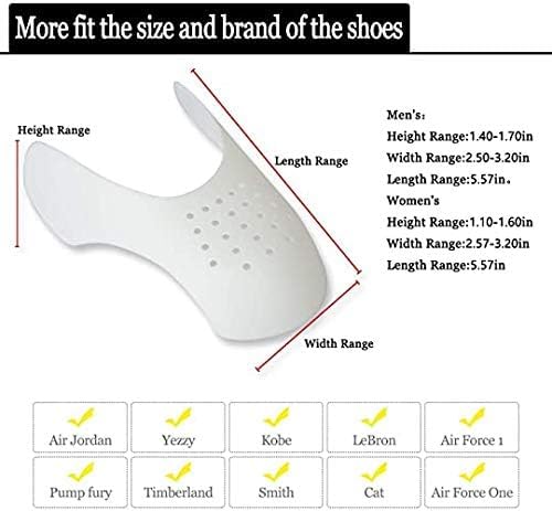 Image of 1-Pair Shoe Crease Prevention /Protector Set for Sneakers, Anti Crease Guard & Defender for Jordans, Nike, Long-Lasting Wear, Fits Men US 7-12 / Women 5-8 (White)