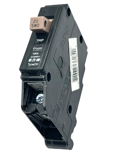 Eaton Circuit Breaker CH Series 20A 1 Pole 120/240V AC 10kA CHF120-1 Each