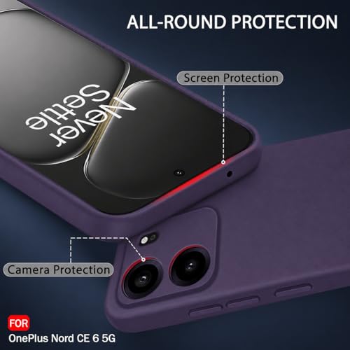 Image of FIRST MART Matte Silicone Back Cover for OnePlus Nord CE 6 - Purple