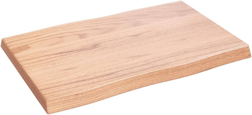 Solid Oak Wood Table Top - Light Brown Medium Size, Table, Dinning, Indoor, Dinner, Replacement, Furniture - 15.7x23.6x1.6 in