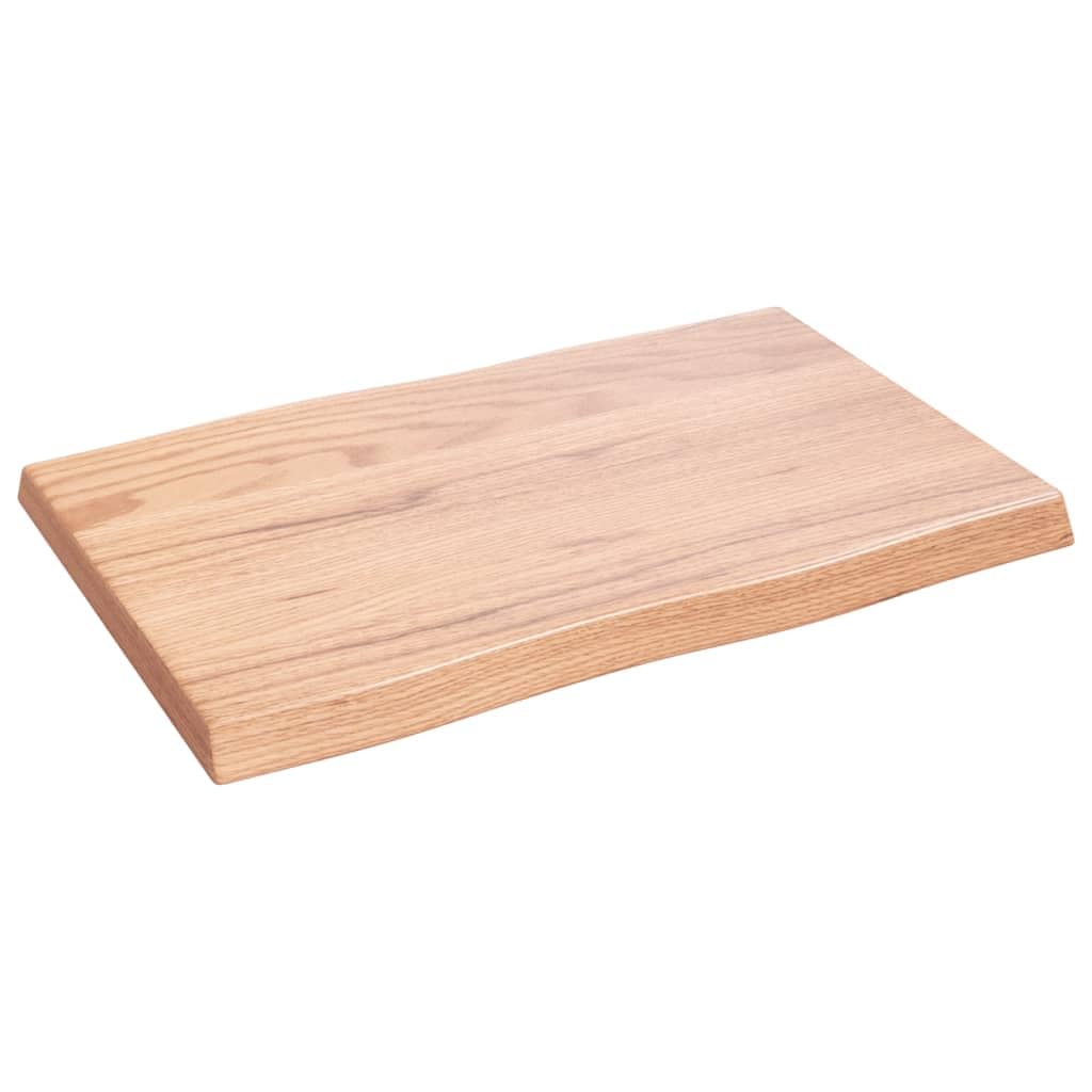Blat Drewniany 60x40x(2-4) cm Lite Drewno Dębowe Jasnobrązowy