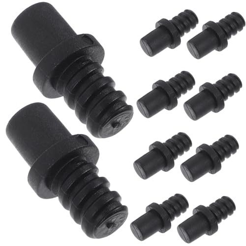 WOONEKY 10 Piezas Conjunto de Adaptadores para Cabezales de Escobilla de Inodoro Roscada Resistente Accesorios para Mango de Escobillero Repuesto Práctico para Limpieza del Baño