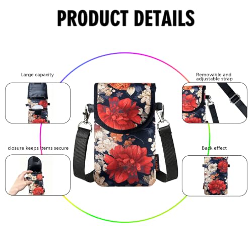 Image of Neoprene Phone Sleeve Pouch Case Bag for Men Women w /Crossbody Strap /Neck Lanyard for iPhone 17 /16 /15 /14 Pro Max, Samsung S25,Pixel 10